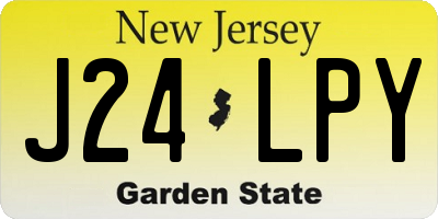 NJ license plate J24LPY