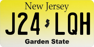 NJ license plate J24LQH