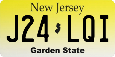 NJ license plate J24LQI