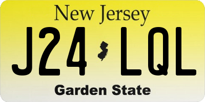 NJ license plate J24LQL
