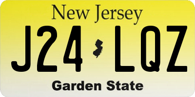 NJ license plate J24LQZ