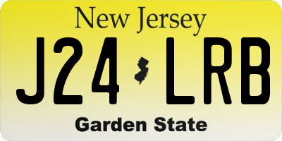 NJ license plate J24LRB