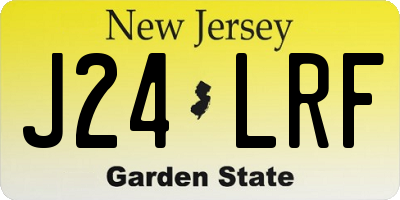 NJ license plate J24LRF