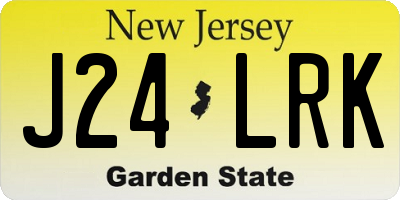NJ license plate J24LRK