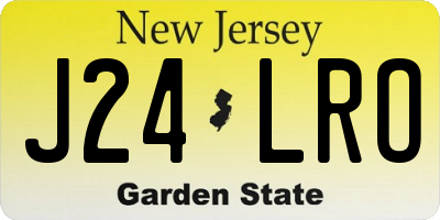 NJ license plate J24LRO
