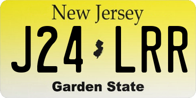 NJ license plate J24LRR