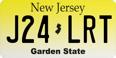 NJ license plate J24LRT