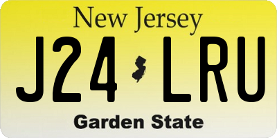 NJ license plate J24LRU