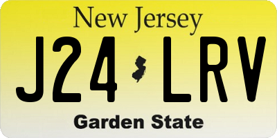 NJ license plate J24LRV