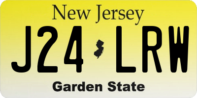 NJ license plate J24LRW