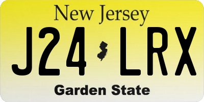NJ license plate J24LRX