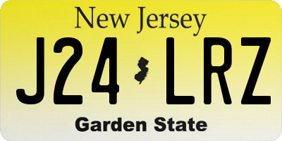NJ license plate J24LRZ