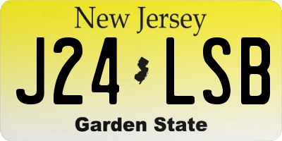 NJ license plate J24LSB