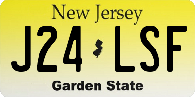 NJ license plate J24LSF