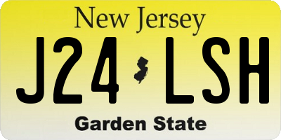 NJ license plate J24LSH