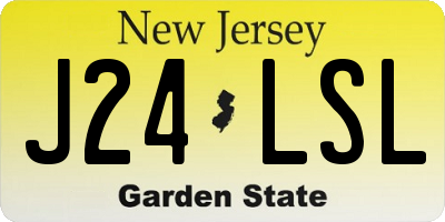 NJ license plate J24LSL