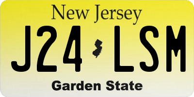 NJ license plate J24LSM
