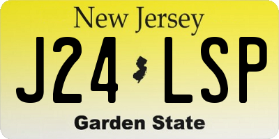 NJ license plate J24LSP