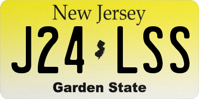 NJ license plate J24LSS