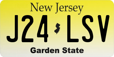 NJ license plate J24LSV