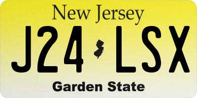 NJ license plate J24LSX