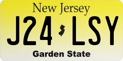 NJ license plate J24LSY