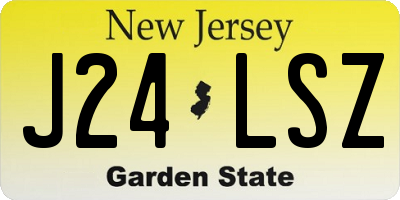NJ license plate J24LSZ