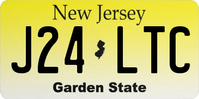 NJ license plate J24LTC