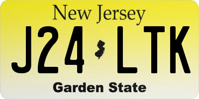 NJ license plate J24LTK