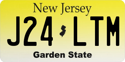 NJ license plate J24LTM