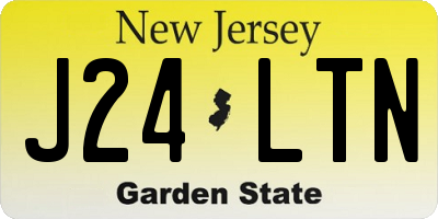 NJ license plate J24LTN