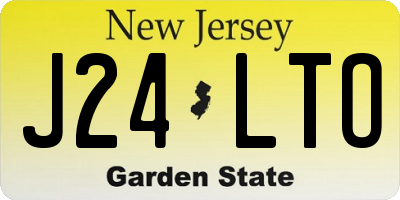 NJ license plate J24LTO