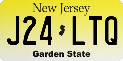 NJ license plate J24LTQ