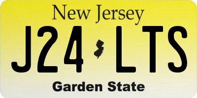 NJ license plate J24LTS