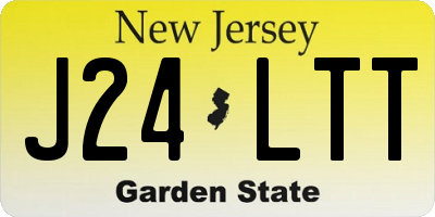 NJ license plate J24LTT