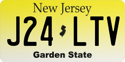 NJ license plate J24LTV