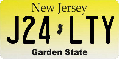 NJ license plate J24LTY