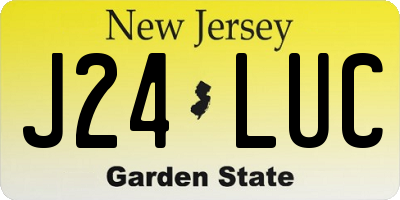 NJ license plate J24LUC