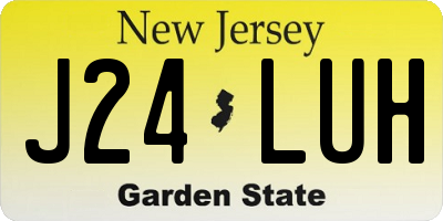 NJ license plate J24LUH