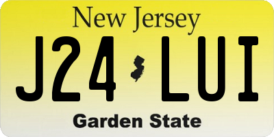 NJ license plate J24LUI