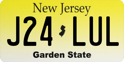 NJ license plate J24LUL