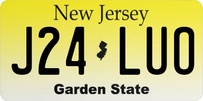 NJ license plate J24LUO