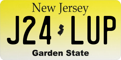 NJ license plate J24LUP