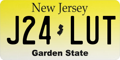 NJ license plate J24LUT