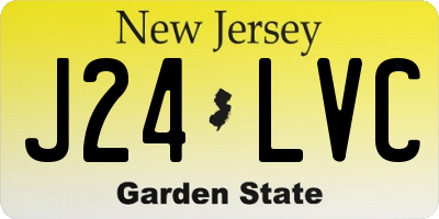 NJ license plate J24LVC