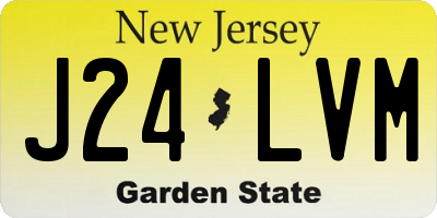 NJ license plate J24LVM