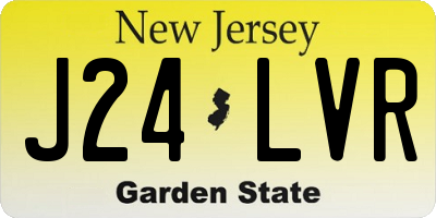 NJ license plate J24LVR