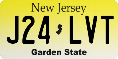 NJ license plate J24LVT