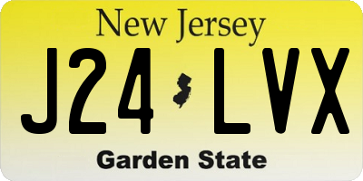 NJ license plate J24LVX