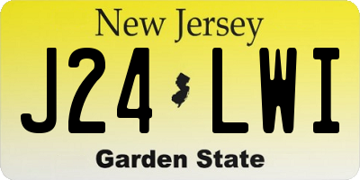 NJ license plate J24LWI